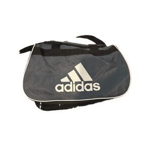 Adidas Defender Small 16"x10"x8" Gray Black Duffel Gym Bag